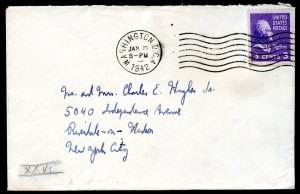 U.S. Scott 807 Prexie Booklet Solo on First-Class Cover