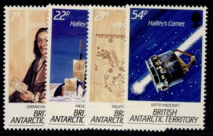 BRITISH ANTARCTIC TERRITORY QEII SG147-150, 1986 Halleys comet set, NH MINT.