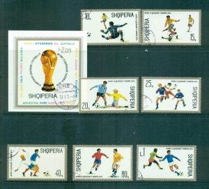 Albania 1974 World Cup Soccer Munich + MS CTO lot69796