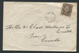 NEW BRUNSWICK SPLIT RING TOWN CANCEL COVER INKERMAN FERRY