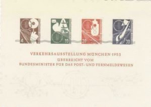 Munich transport exhibition 1953 official exclusive reprint stamps card r19811