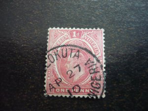 Stamps - Southern Nigeria - Scott# 22 - Used Part Set of 1 Stamp
