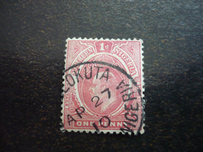 Stamps - Southern Nigeria - Scott# 22 - Used Part Set of 1 Stamp