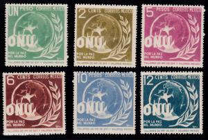 Mexico 1946 Allegory of World Peace Complete (6)  VF/NH United Nations