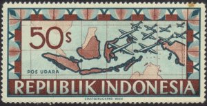 Indonesia 1949 MNH Stamps Scott C33 Airplane Aviation Map