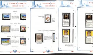 United Nations Stamp Collection in White Ace Album, Mint NH, 1991-1995