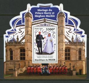 NIGER 2018 MARRIAGE OF PRINCE HARRY AND MEGHAN MARKLE  SOUVENIR SHEET MINT NH