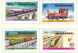 Tanzania Scott 62-65 Used Train loccomotive set