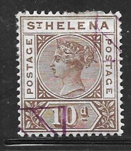 Saint Helena 46: 10d Queen Victoria, CTO, F