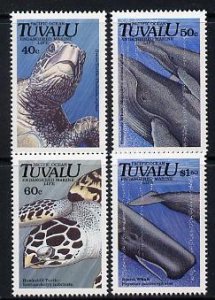 TUVALU - 1991 - Endangered Marine Life - Perf 4v Set - Mint Never Hinged