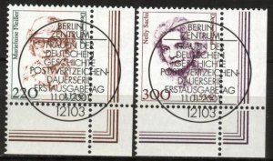 Germany 2001 Definitive Stamps Famous Women's Nobel Prix set of 2 Used /...