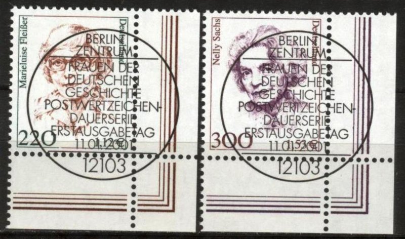 Germany 2001 Definitive Stamps Famous Women's Nobel Prix set of 2 Used /...
