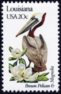 U.S. #1970A 20c MNH (State Birds & Flowers - Louisiana)