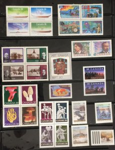 CANADA 1989 Complete Commemoratives Set MNH #1229-1263 (34 stamps)