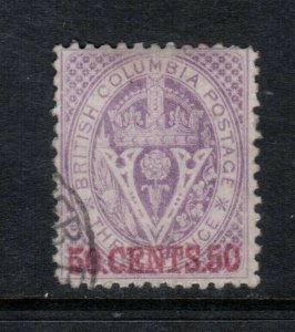 British Columbia #17 Very Fine Used With Light Corner Cancel