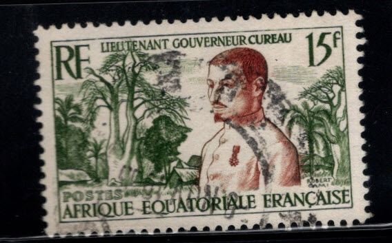 French Equatorial Africa  AEF Scott 187 Used stamp 1955