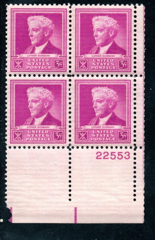 US Scott #876 Plate block of 4, MNH