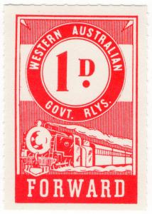 (I.B) Australia - Western Australia Railways : Parcels 1d