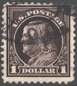 SC#518 $1.00 Franklin Single (1917) Used