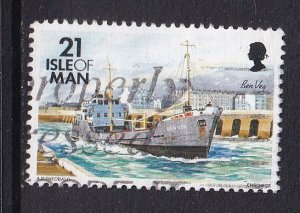 Isle of Man   #544  used  1993  ships  21p