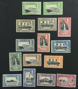 MOMEN: ST LUCIA SG #113-124,113a-115a 1936 MINT OG H £150 LOT #61573