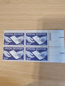 United States #e20 mnh block