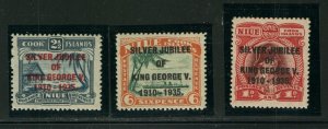 Niue 1935 Silver Jubilee SG 69-71 Scott 67-69 Unmounted Mint NH Set