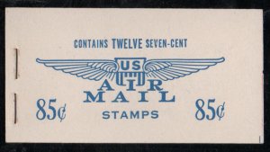 US #C60a COMPLETE BOOK, BKC7, Classic airmail complete book,  mint never hing...