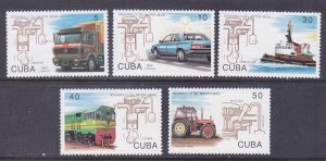 Cuba 3472-76 MNH 1993 Diesel Engine Development Full Set of 5