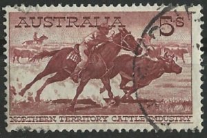 Australia # 331 Cattle Drive   5 shillings  (1)   VF Used