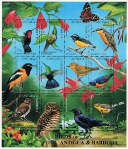 ANTIGUA & BARBUDA 1995 - Exotic birds / sheet MNH