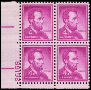 US #1036a LINCOLN MNH LL PLATE BLOCK #26169