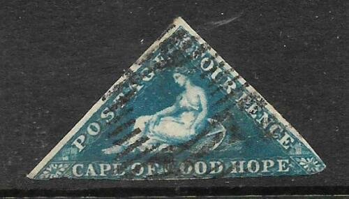 Cabo de Buena Esperanza 1855-63 4d azul profundo Fu 2 mgns firmado SG6 