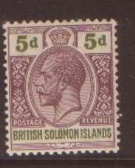 British Solomon Is 5d SG30 hinged mint