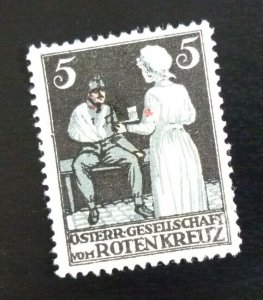 Poster Stamp Cinderella Vignette - US Germany Austria Red Cross G160 