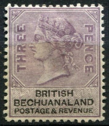 Bechuanaland Sc#13 MH/Unused, 3p lil, British Bechuanaland Colony Issues (1887)