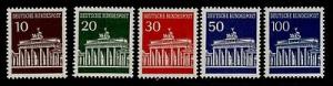 Germany 952-6 MNH Brandenburg Gate, Architecture, Horse