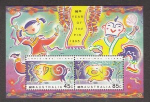 Christmas Island 368a Chinese New Year SS mnh