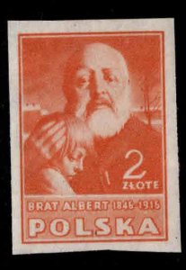 Poland Scott 412c Brat Albert  MH* Imperforate