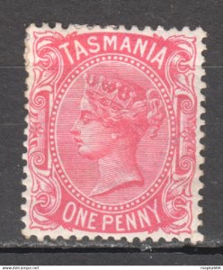 Tas125 1878 Australia Tasmania One Penny Gibbons Sg #156 12 £ 1St Lh