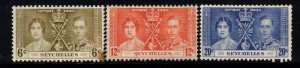 Seychelles Collection Lot 1937 Coronation Issue