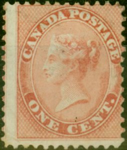 Canada 1859 1c Pale Rose SG29 Good Unused