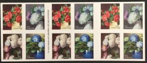US #5237-5240 (5240b) MNH Booklet of 20 (.49) Flowers SCV $20.00