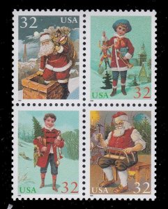 US 3004-3007, MNH Block of 4 - Christmas 1995