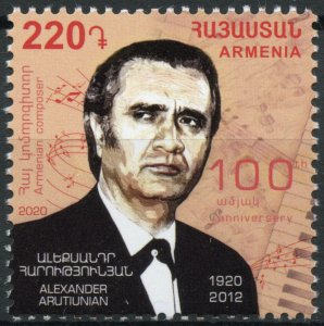 Armenia Music Stamps 2020 MNH Alexander Arutiunian Composers People 1v Set