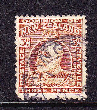 NEW ZEALAND 1909 3d KEVII FU P14x13 1/2  SG 401