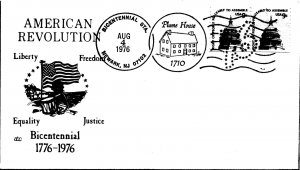 US EVENT COVER CACHETED PLUME HOUSE (1710) AMERICAN BICENTENNIAL NEWARK N.J 1976