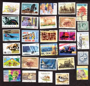 Australia, Lot of 50 used stamps, CV = $ 12.50  Lot 220360 -17