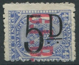 Tonga Official 1894 SGO8 5d on 4d ultramarine G.F.B. MLH