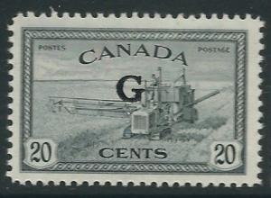 CANADA SGO187 1950 20c SLATE MTD MINT